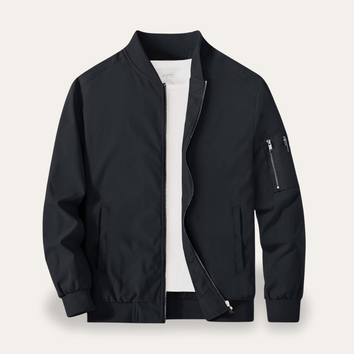 Herren Bomberjacke leicht Nylon mit Reißverschluss | Vestea