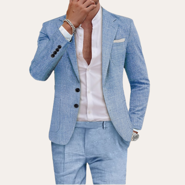 Herren Anzug Zweiteiler Slim Fit Sakko Hose | Vestea