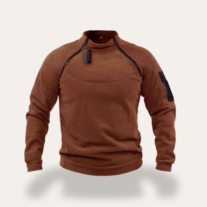 Herren Fleece Pullover Outdoor Sweatshirt mit Reißverschluss | Vestea