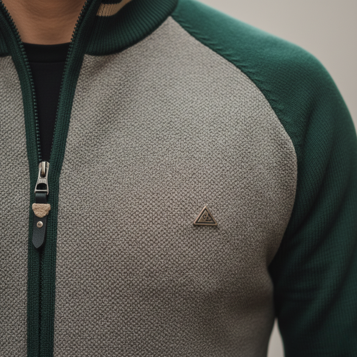 Herren Zip-Jacke mit Raglanärmeln, sportlich | Vestea