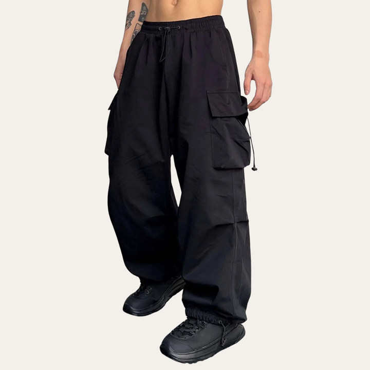 Herren Cargo Hose Baggy Fit Mehrtaschen Streetwear | Vestea