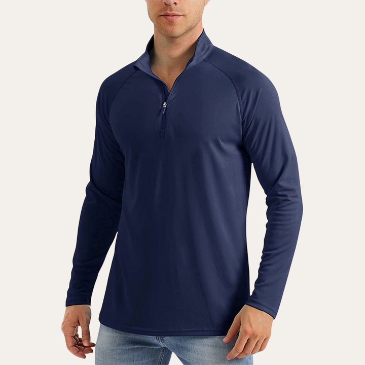 Herren Langarm Funktionsshirt mit Reißverschluss | Vestea