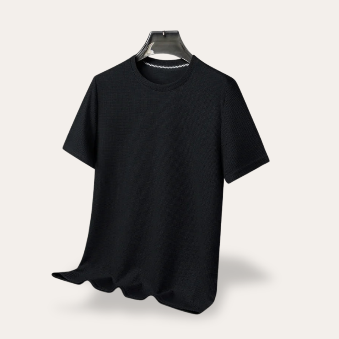 Herren T-Shirt Kurzarm Rundhals Basic Sommer Freizeitshirt Stoffmix | Vestea