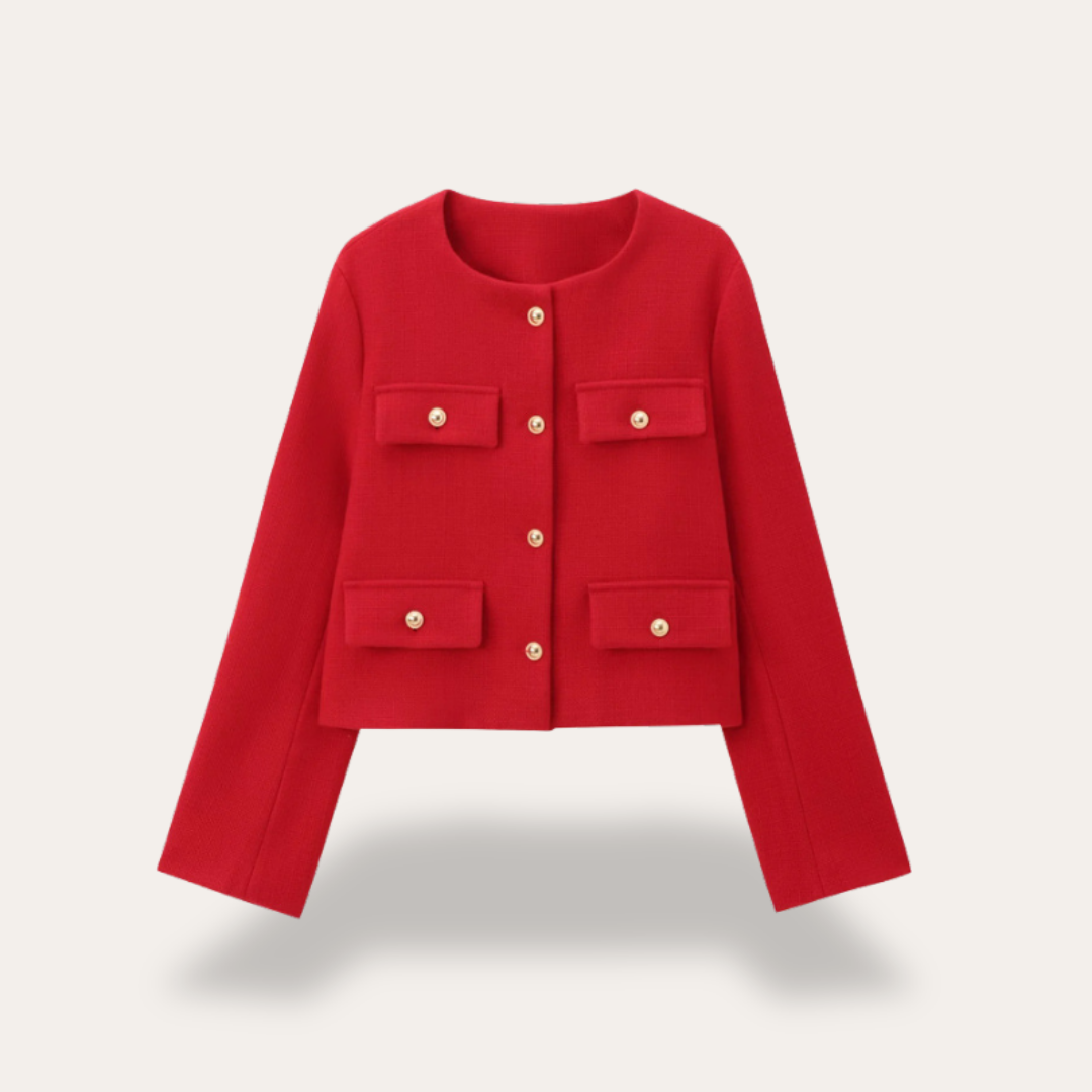 Damen Kurzjacke mit Taschen | Vestea