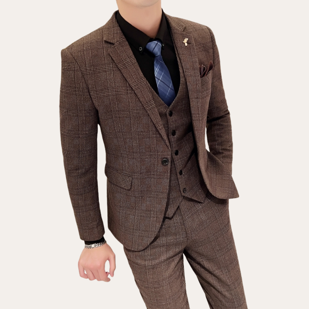 Herren Business Anzug mit Weste und Sakko | Vestea