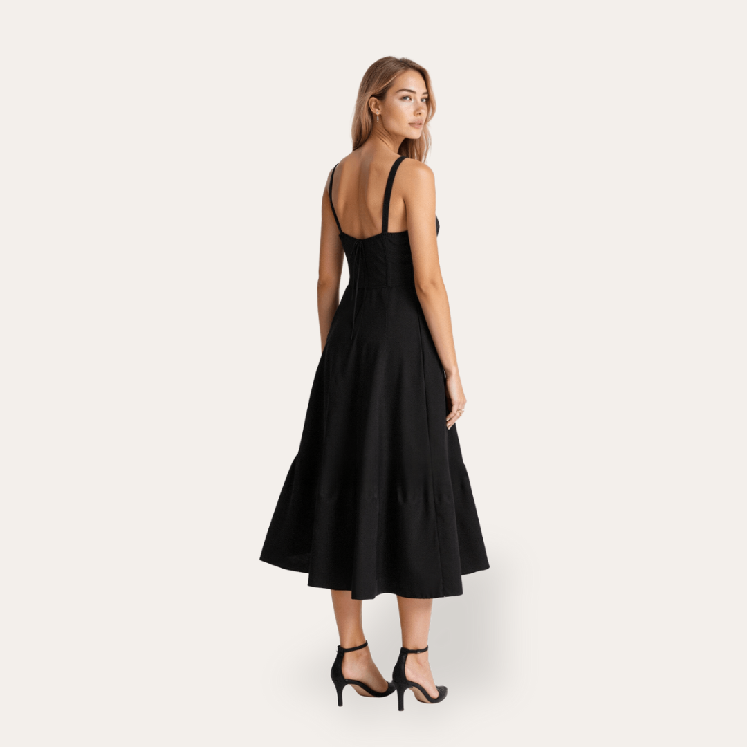 Damen Midi Kleid aus Viskose | Vestea