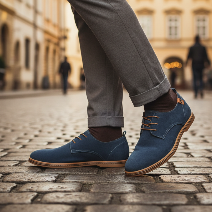 Herren Schnürschuhe mit brauner Sohle | Vestea