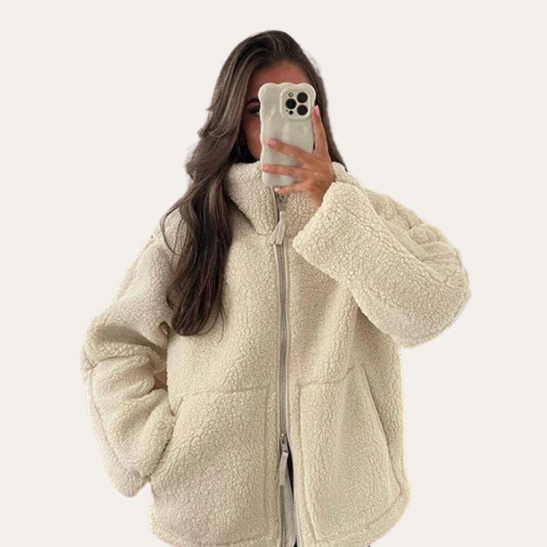 Damen Fleecejacke mit Stehkragen und Taschen | Vestea