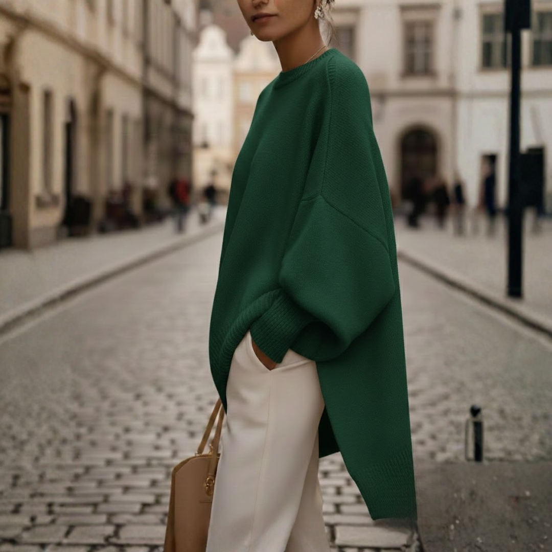 Oversized Wool Coat Structured Collar Autumn Winter