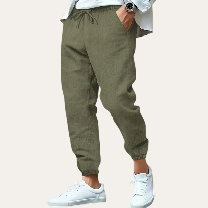 Herren Leinen Jogginghose , Atmungsaktive und bequeme Sommerhose für | Vestea