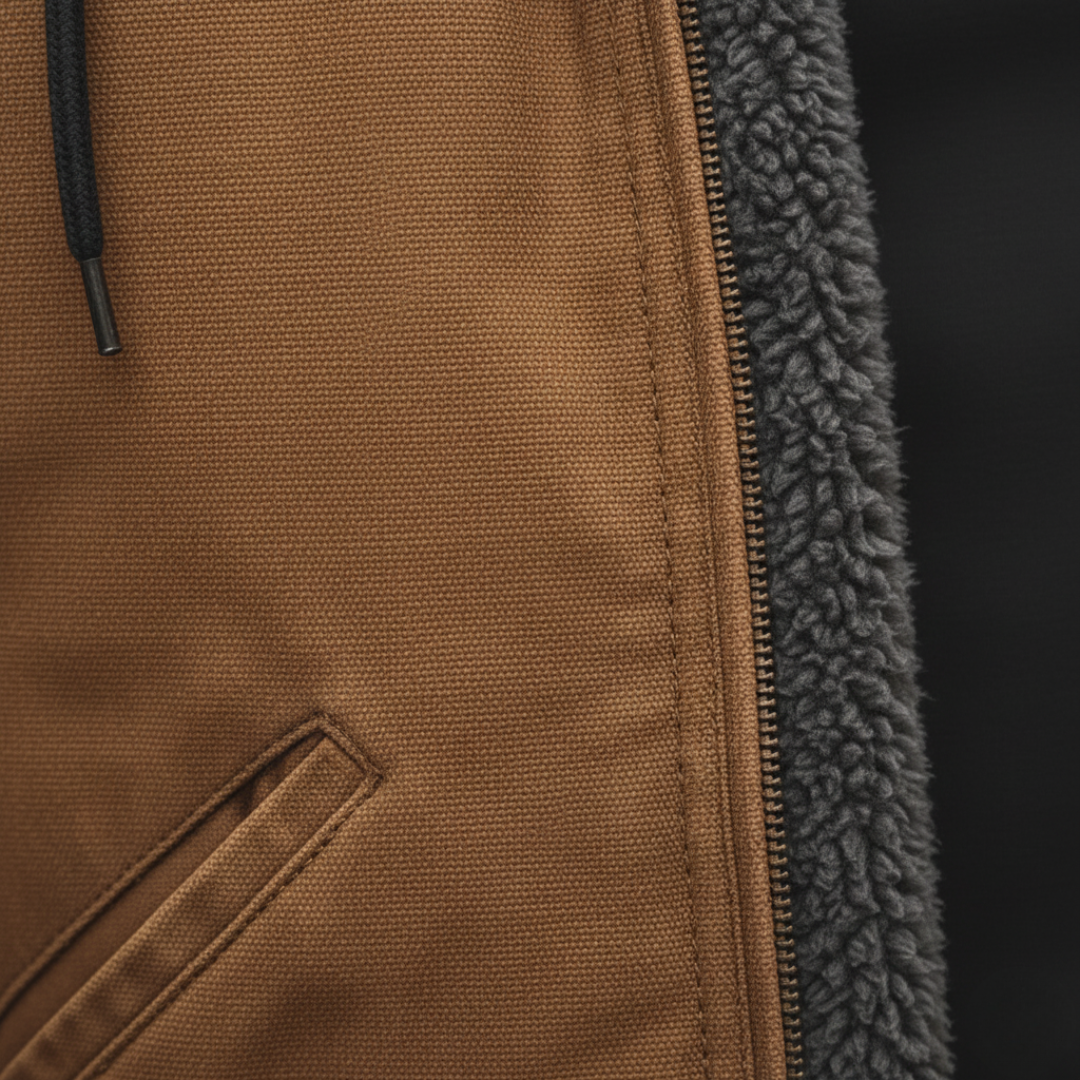 Men's winter jacket with inner fur and durable fabric | Vestea