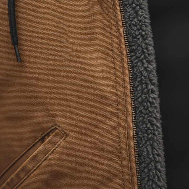 Men's winter jacket with inner fur and durable fabric | Vestea