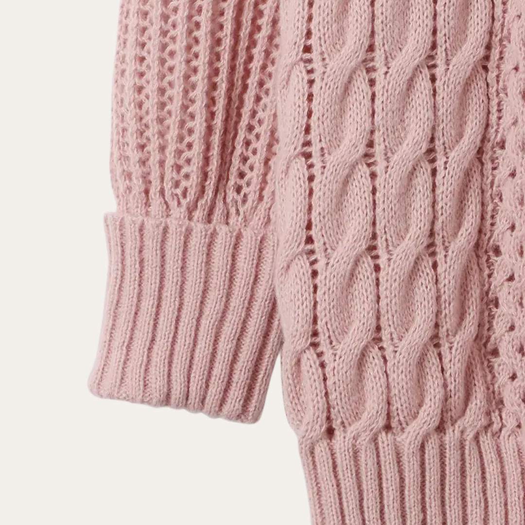 Strickpullover mit Zopfmuster für Damen | Vestea