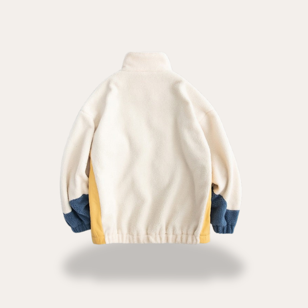 Herren Fleecejacke Oversized Zipper Tasche Streetwear Retro | Vestea