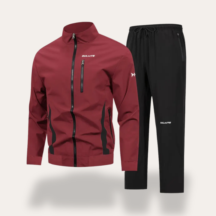 Sportliches Set für Herren Windbreaker Jacke und Jogginghose aus leichtem Material | Vestea