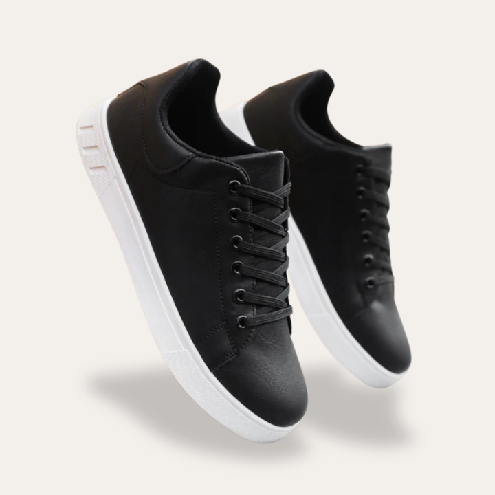 Herren Sneaker orthopädische bequem mit Schnürung aus Kunstleder | Vestea