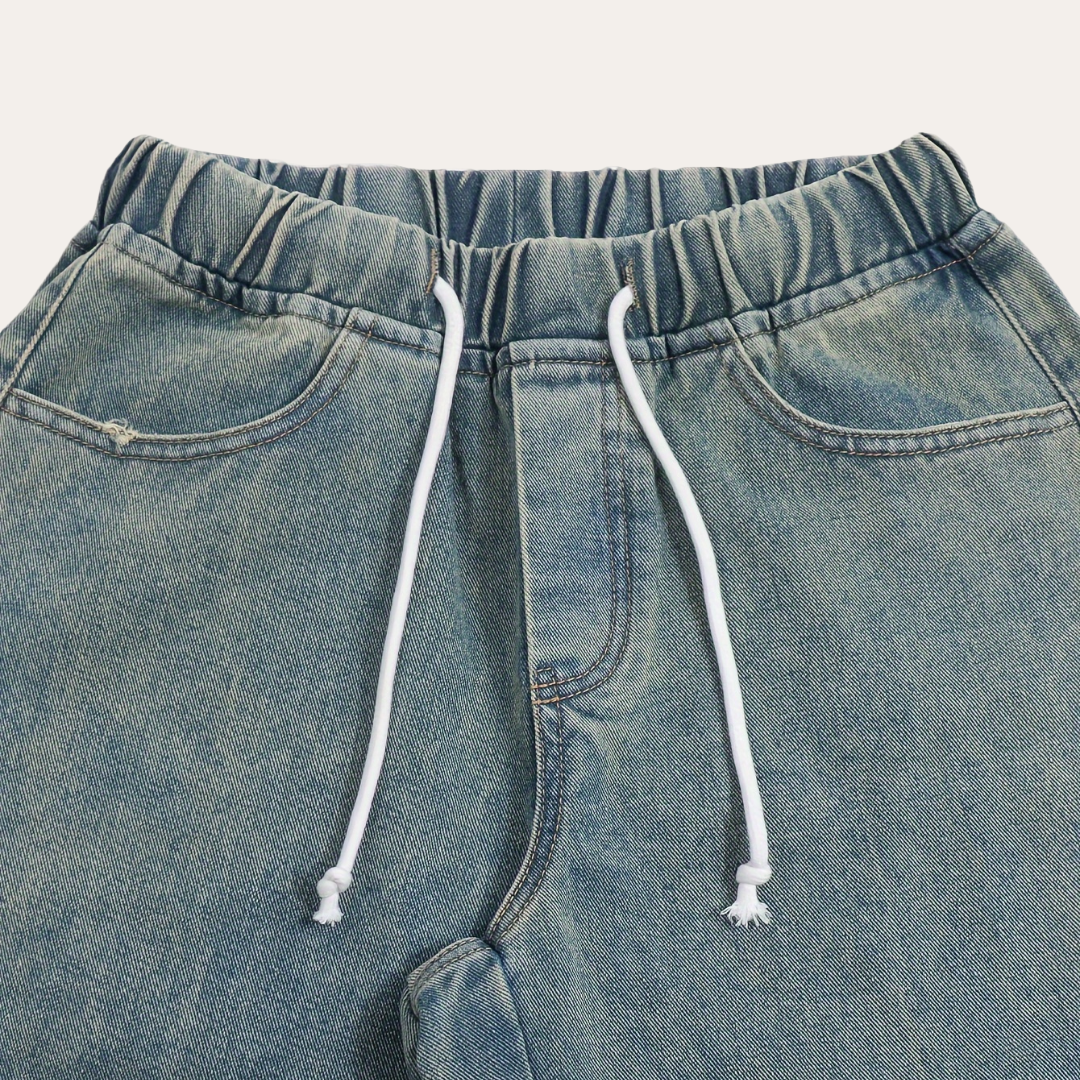Y2K Weite Denim Jogginghose für Damen | Vestea