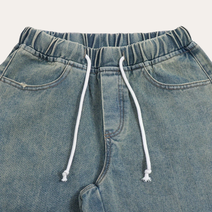 Y2K Weite Denim Jogginghose für Damen | Vestea