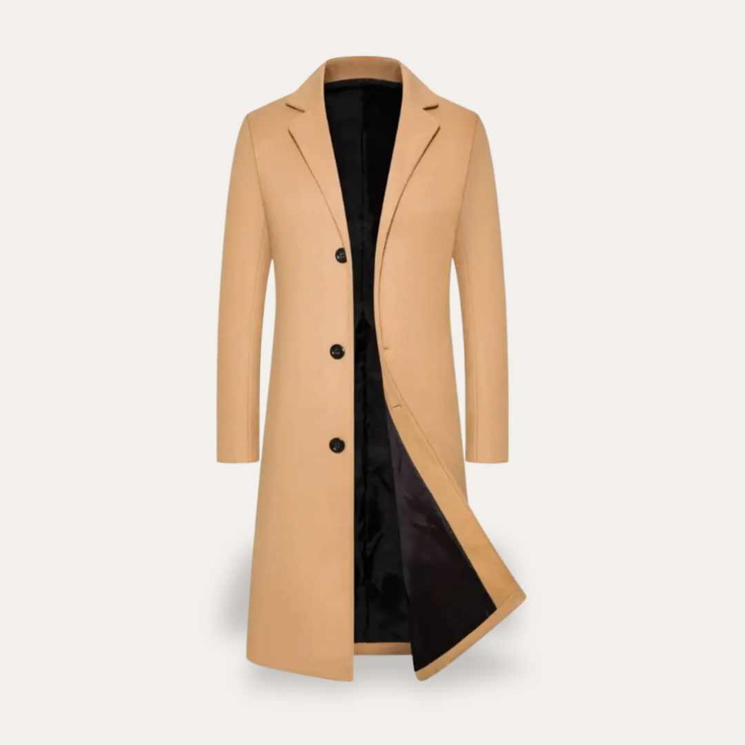 Herren Wollmantel Slim Fit Lang | Vestea