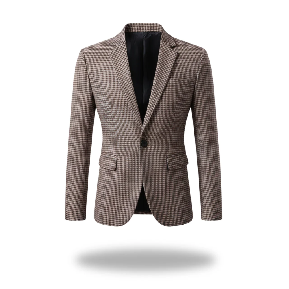 Blazer para hombre estructurado entallado de manga larga