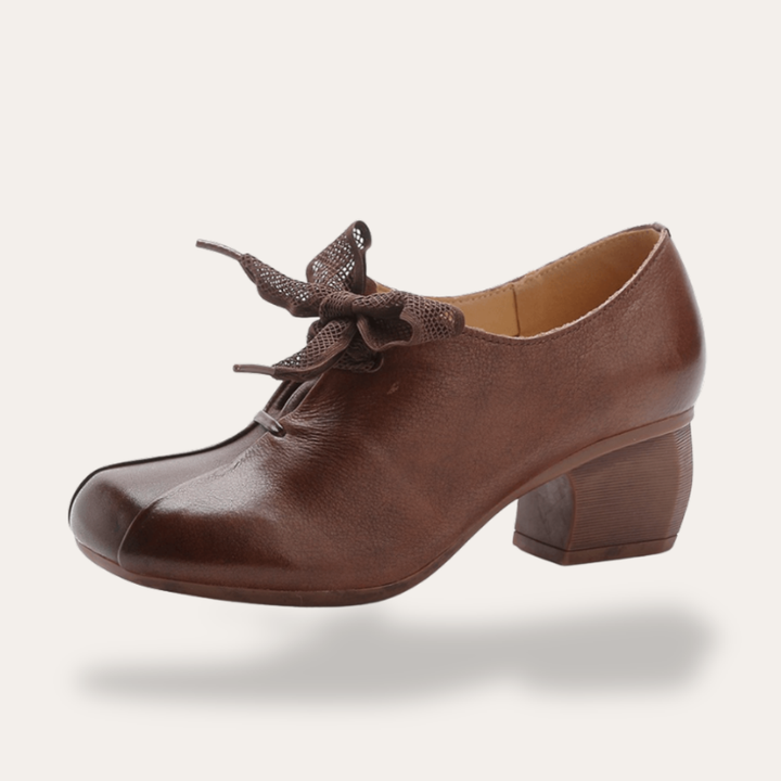 Orthopädische Pumps mit Schleife und Blockabsatz für Damen | Vestea