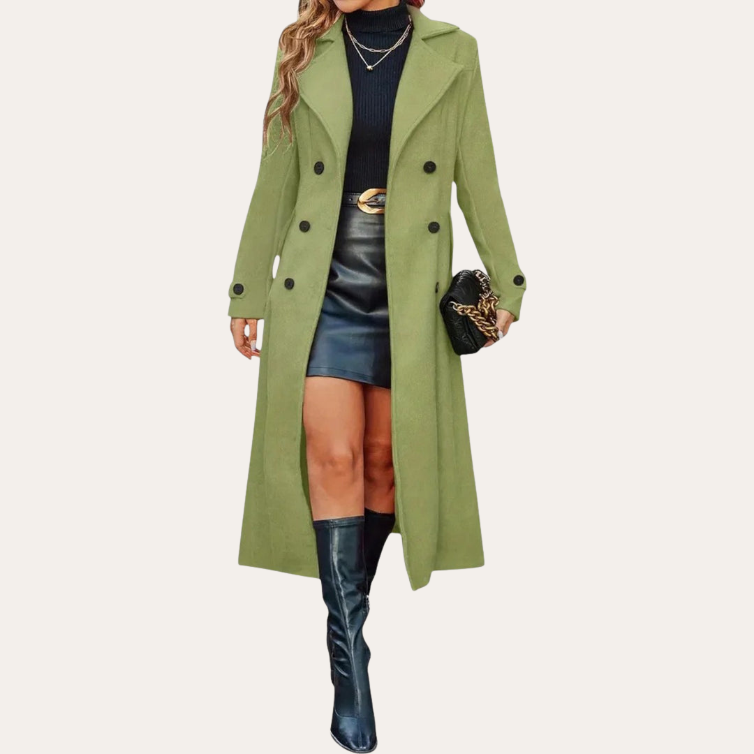 Damen Mantel Lang Winter Trenchcoat | Vestea