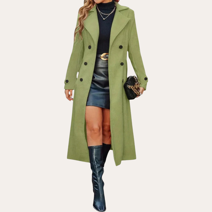 Damen Mantel Lang Winter Trenchcoat | Vestea