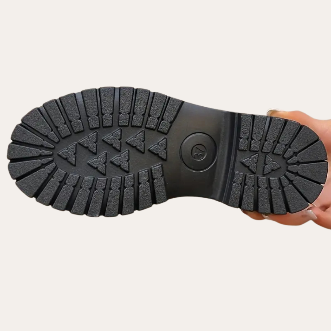 Orthopädische Loafer mit Goldener Schnalle für Damen | Vestea