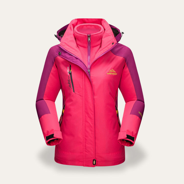 Damen Outdoorjacke wasserdicht mit Kapuze und Reißverschluss | Vestea