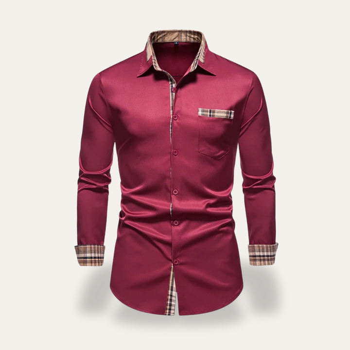 Herren Freizeithemd Langarm mit Karodetails | Vestea
