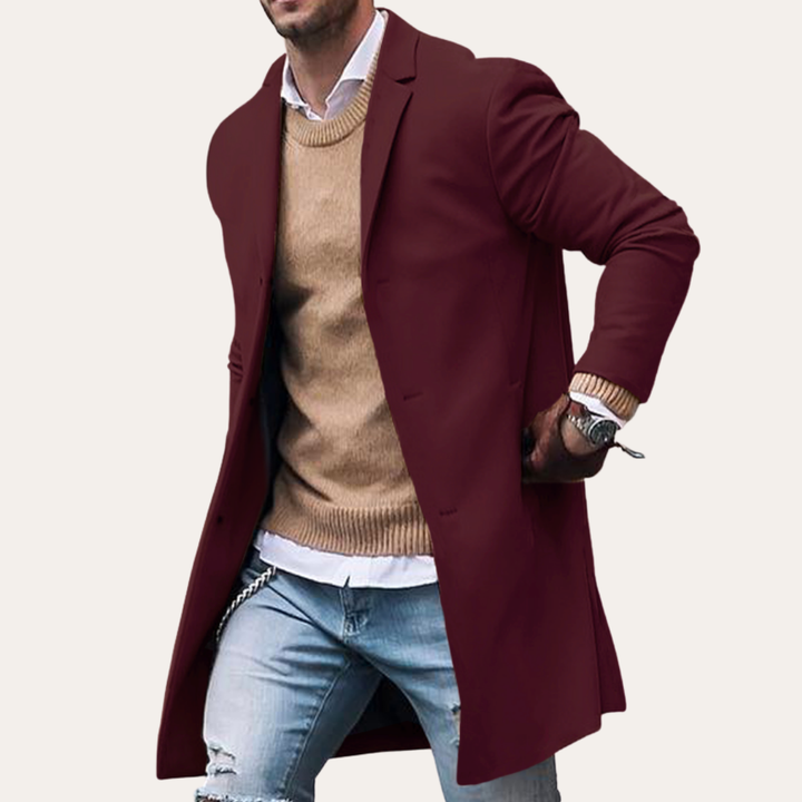 Herren Mantel mit Knopfleiste | Vestea