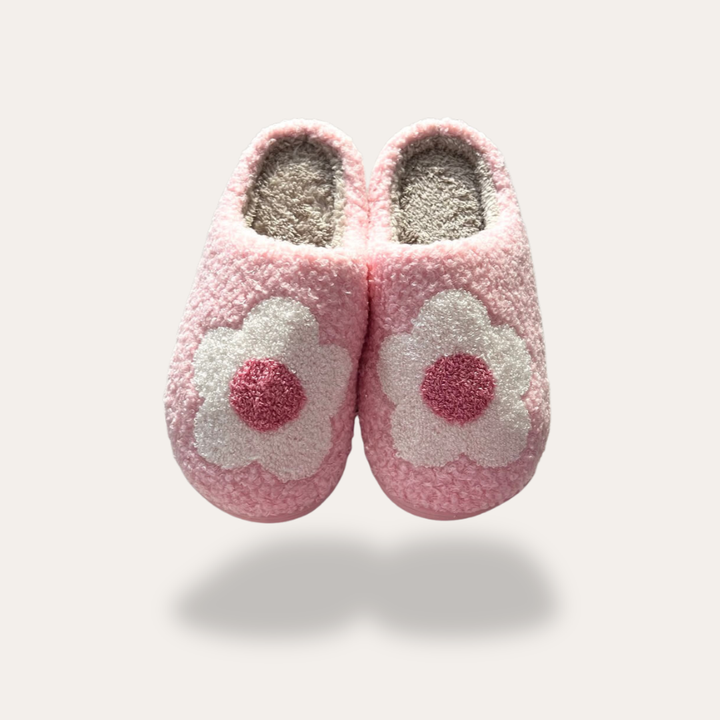 Orthopädische Damen Hausschuhe mit Blumenmuster und rutschfester Sohle | Vestea