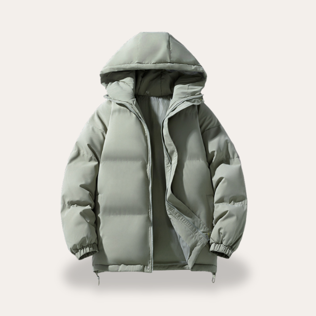 Herren Winterjacke mit Kapuze, Wattierung und Reißverschluss | Vestea