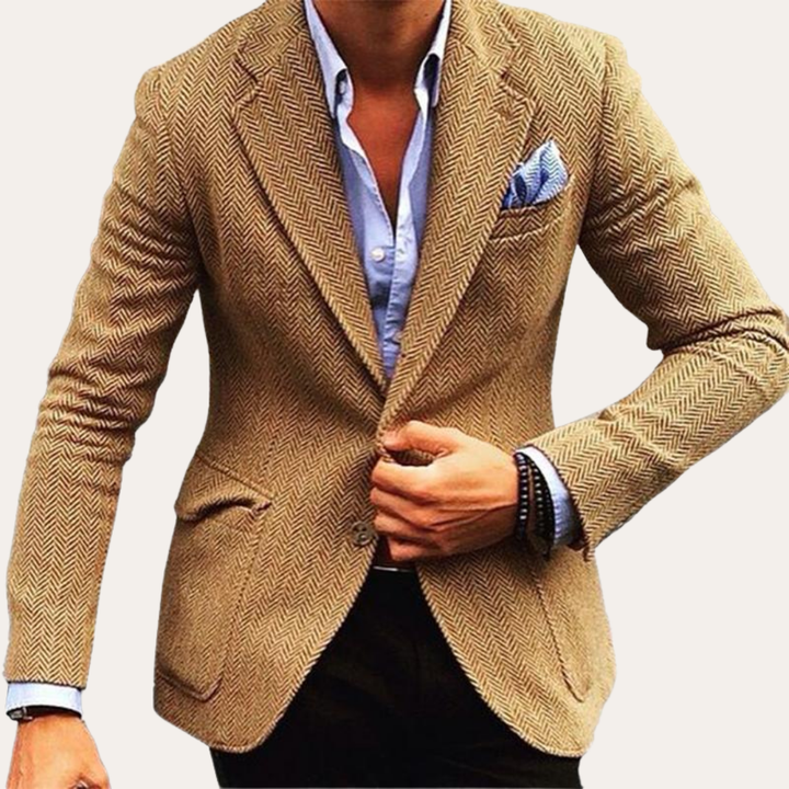Herren Business Blazer mit Reverskragen und Taschen | Vestea