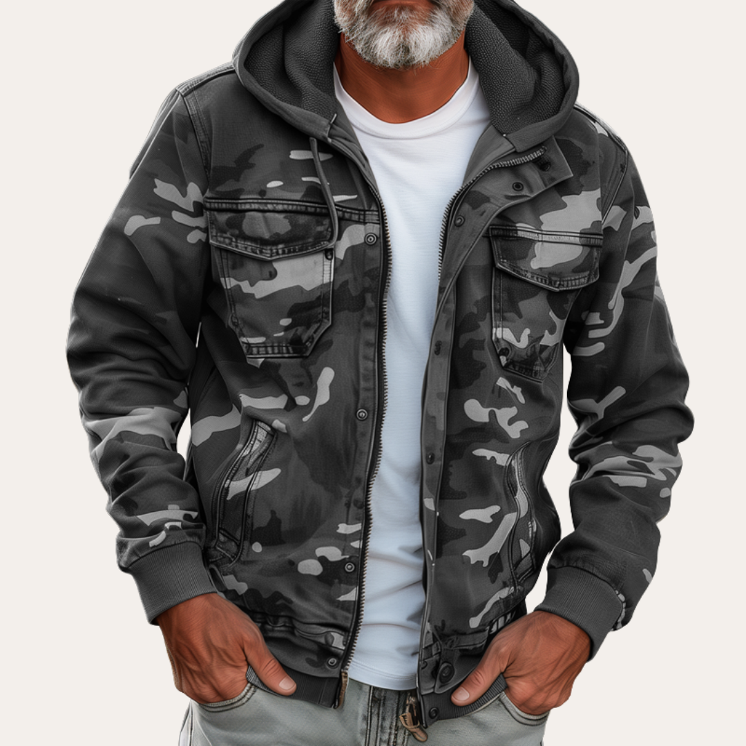 Herren Camouflage Hoodie Jacke | Vestea
