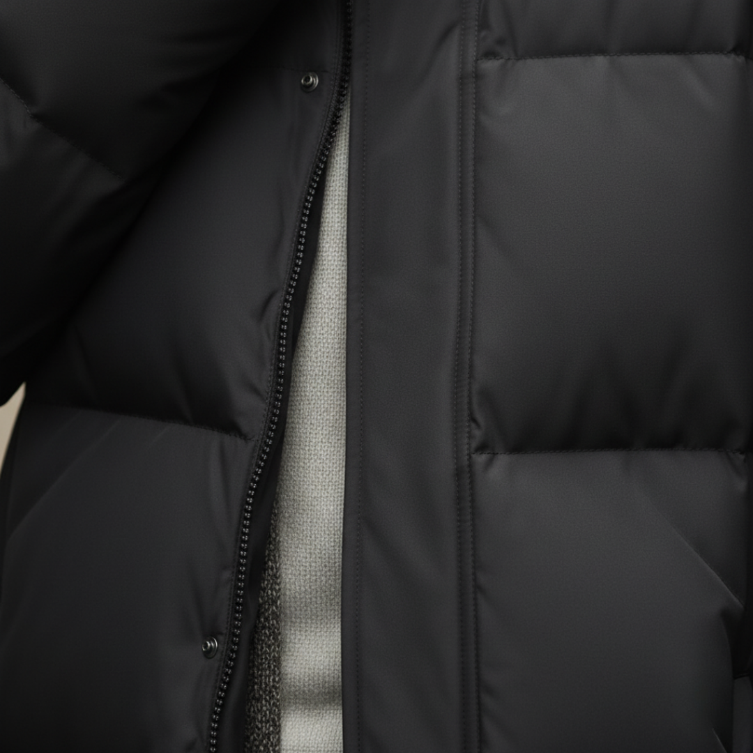 Herren Winter Steppmantel mit Kapuze | Vestea