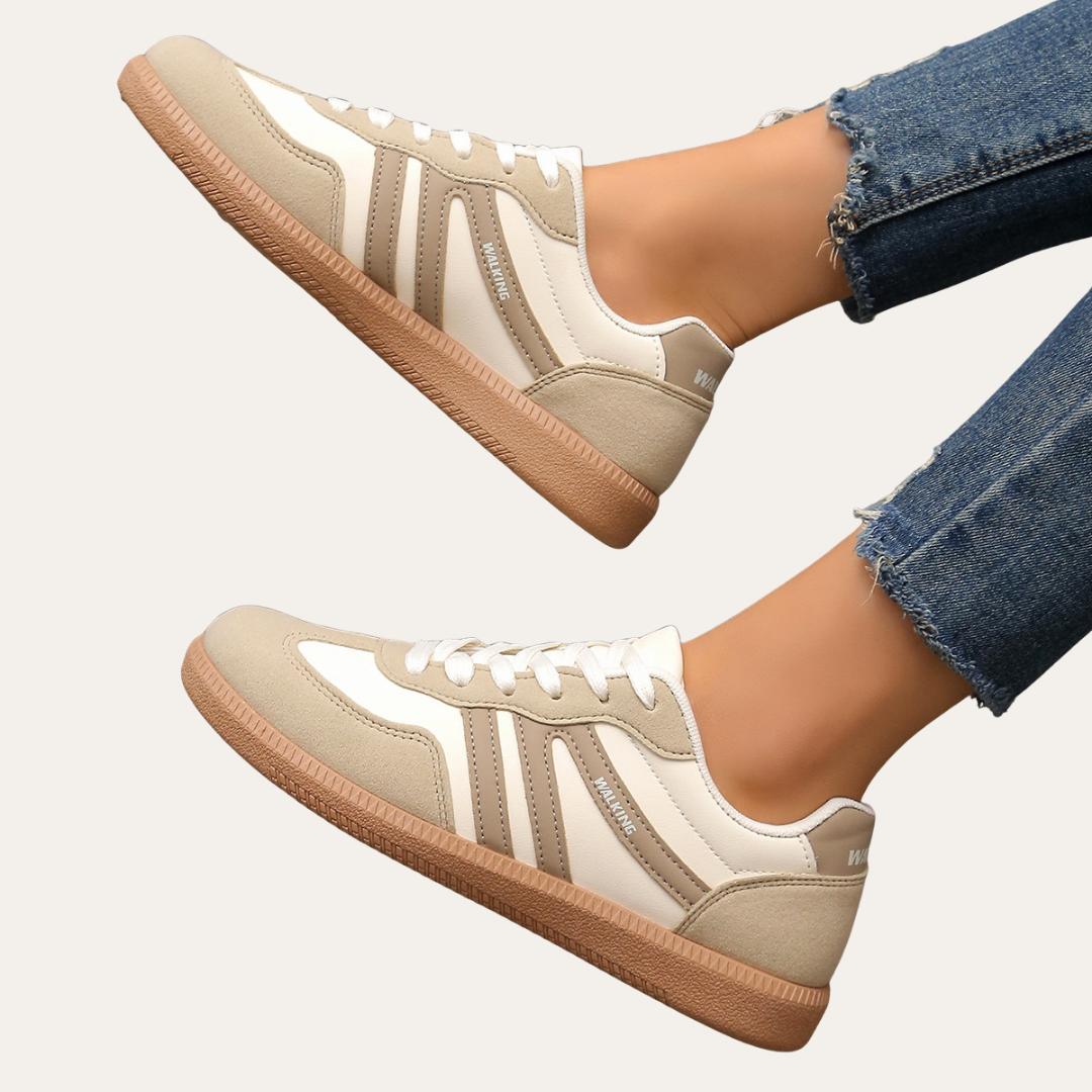 Damen Orthopädische Leder-Sneaker – Bequeme Freizeitschuhe mit Fußbett, Weicher Sohle & Ergonomischer Passform | Vestea
