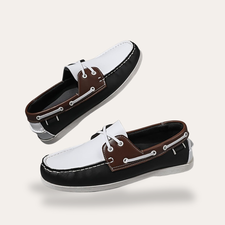 Herren Orthopädische Mokassins Leder Segelschuhe | Vestea