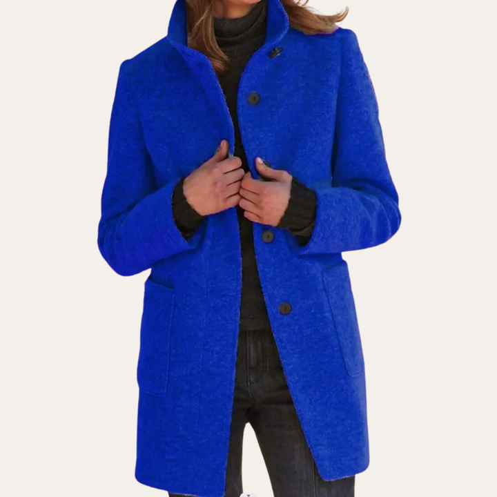 Damen Wollmantel mit Knöpfen Wintermode | Vestea