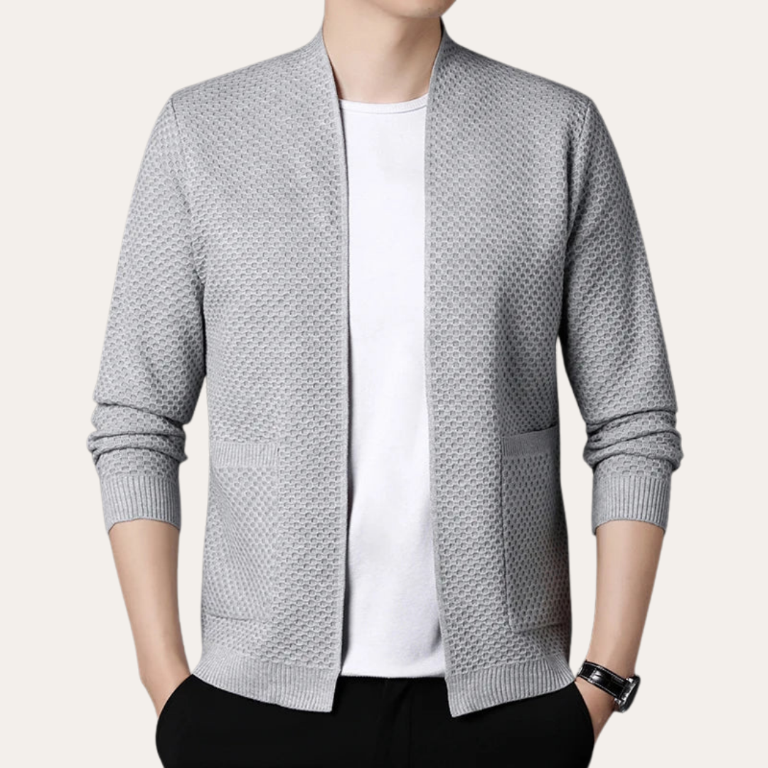Herren Strickjacke mit offener Front | Vestea