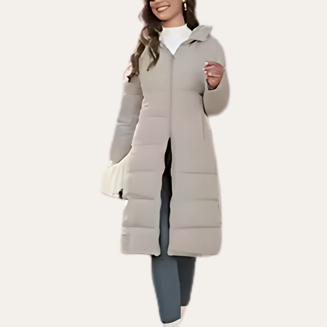 Damen Wintermantel Lang Steppjacke Gefüttert | Vestea