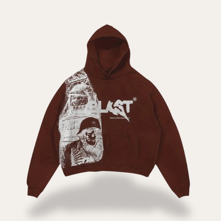 Damen Casual Streetwear Blast Hoodie mit Soldaten-Print | Vestea