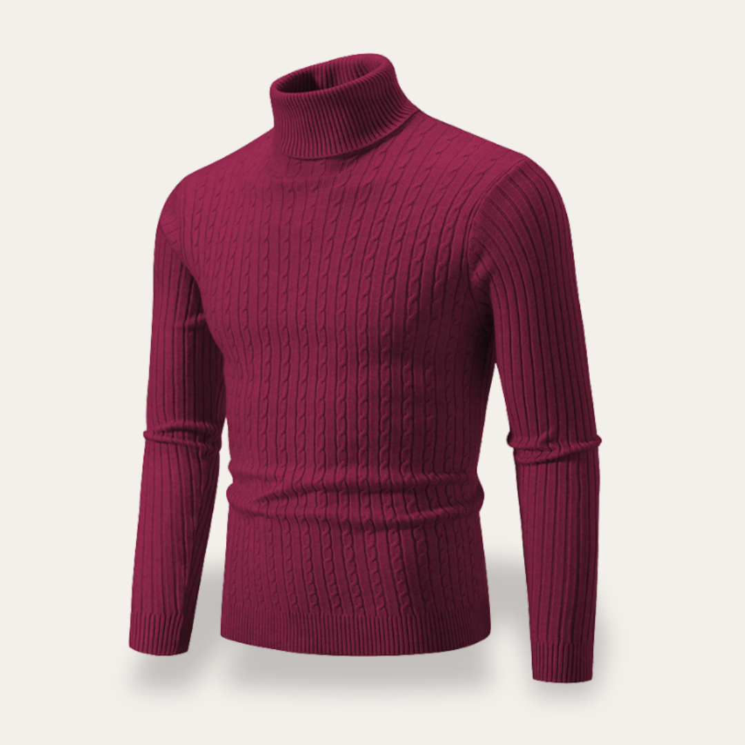 Herren Rollkragenpullover Strick Slim Fit | Vestea