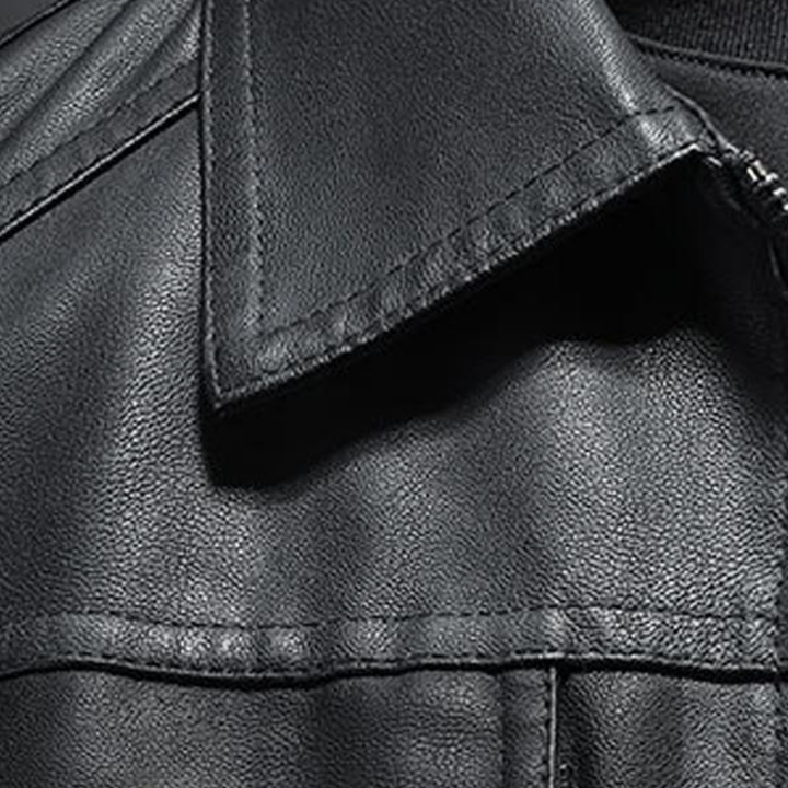Herren Kunstlederjacke Biker Slim Fit Retro | Vestea