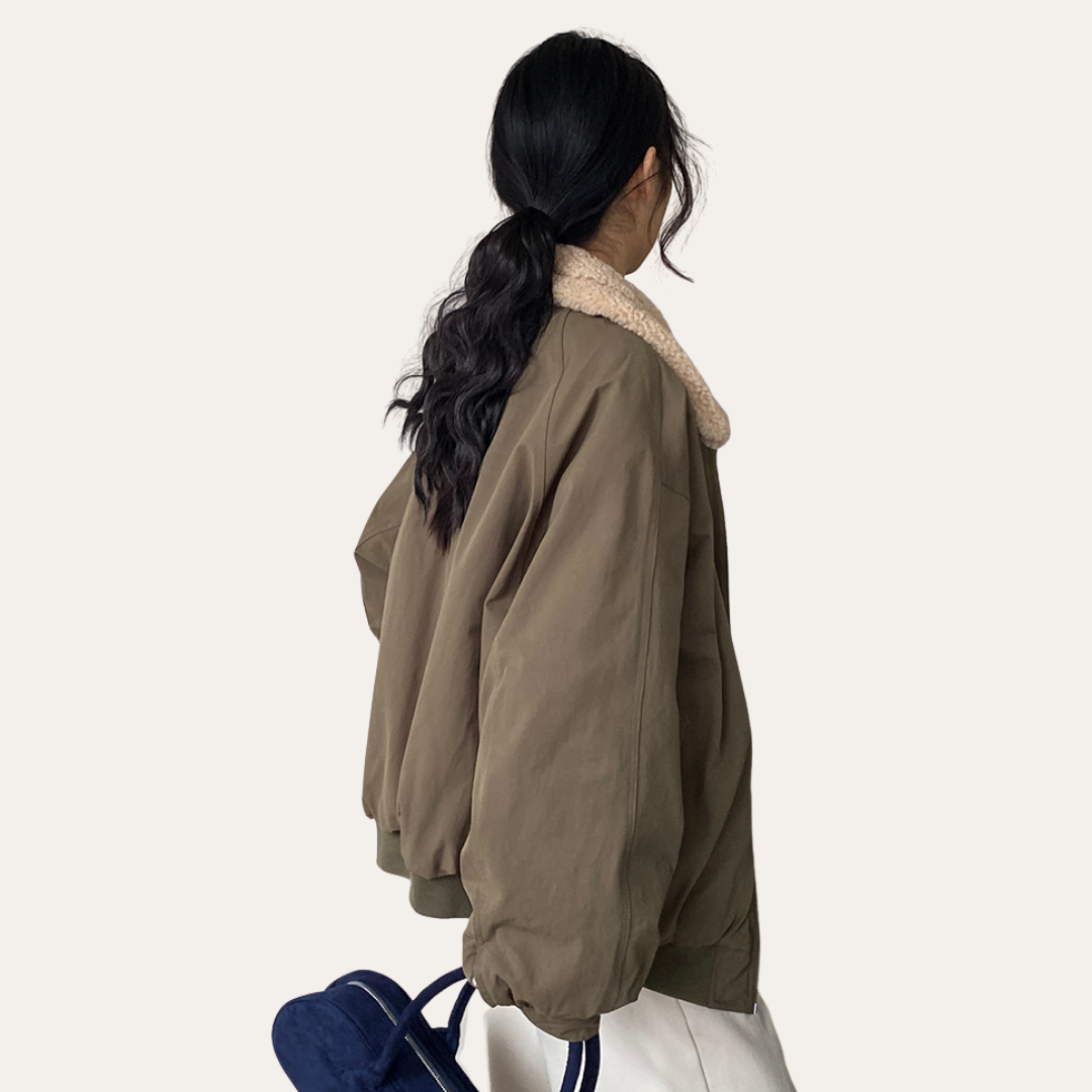 Damen Winterjacke Teddykragen Gefüttert | Vestea