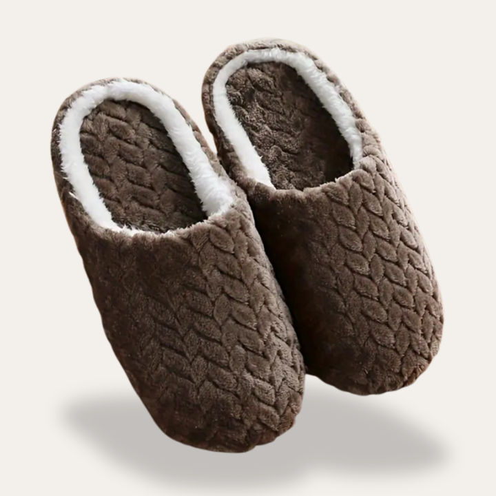 Damen Orthopädische Hausschuhe mit Fleece-Innensohle und Muster | Vestea