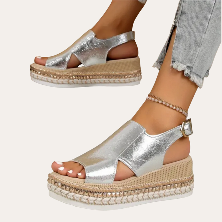 Damen Orthopädische Sommer Sandalen mit Keilabsatz | Vestea