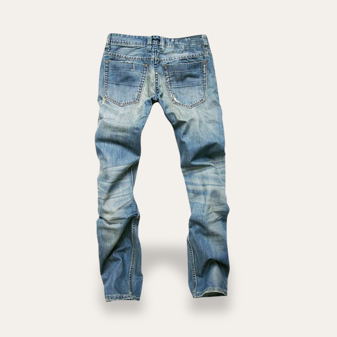 Jeanshose Herren Slim Fit Denim Used Look Baumwolle | Vestea