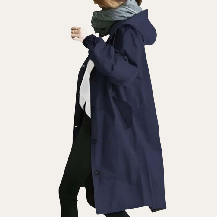 Damen Regenmantel Wasserdicht Kapuze Oversize Windjacke | Vestea