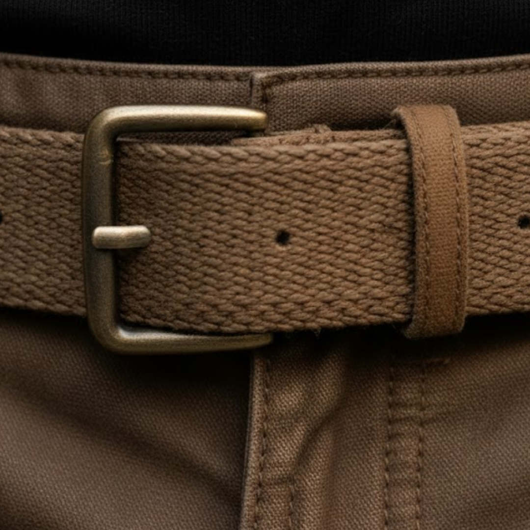 Pantalones de carga aislados de lona de algodón de pierna recta para hombre